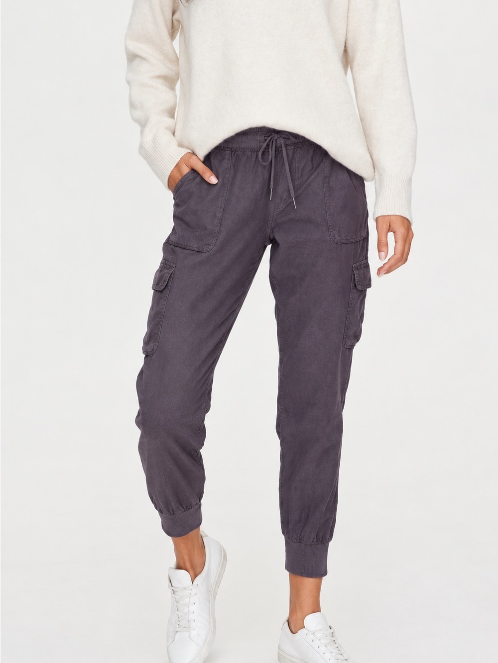 Aritzia Community Cebu Cargo Jogger - grey/mauve - m